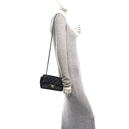 Chanel Lambskin Quilted Mini Rectangular Flap Black 2 of 10