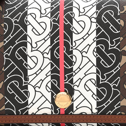 Burberry E-Canvas Monogram Stripe Hackberry Crossbody Bag Bridle Brown 9 of 11