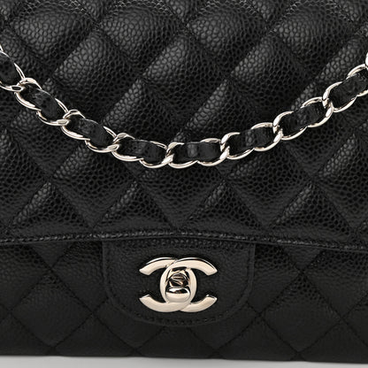 Chanel Caviar Quilted Medium Double Flap Black 8 of 10