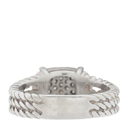 David Yurman Sterling Silver Diamond 10mm Petite Wheaton Ring 51 5.75 4 of 5