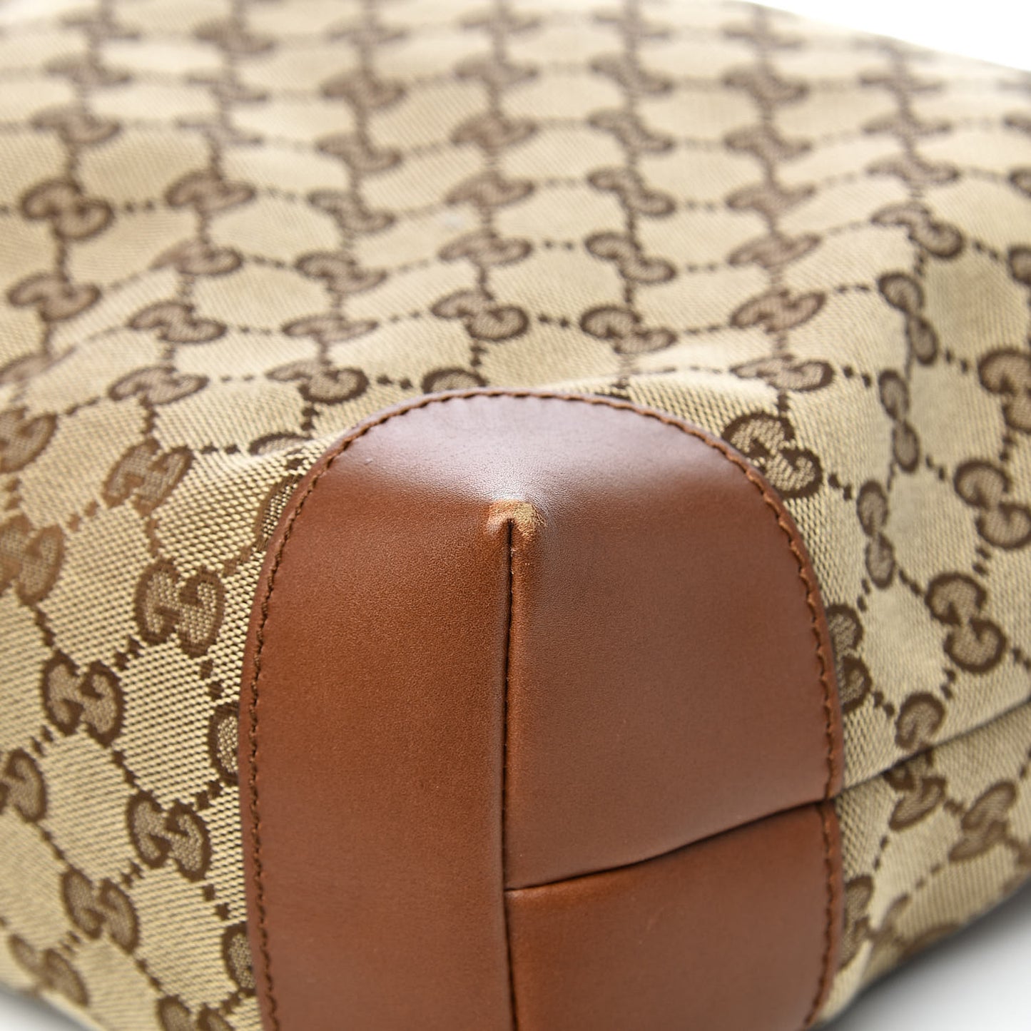 Monogram Large Flat Messenger Bag Brown