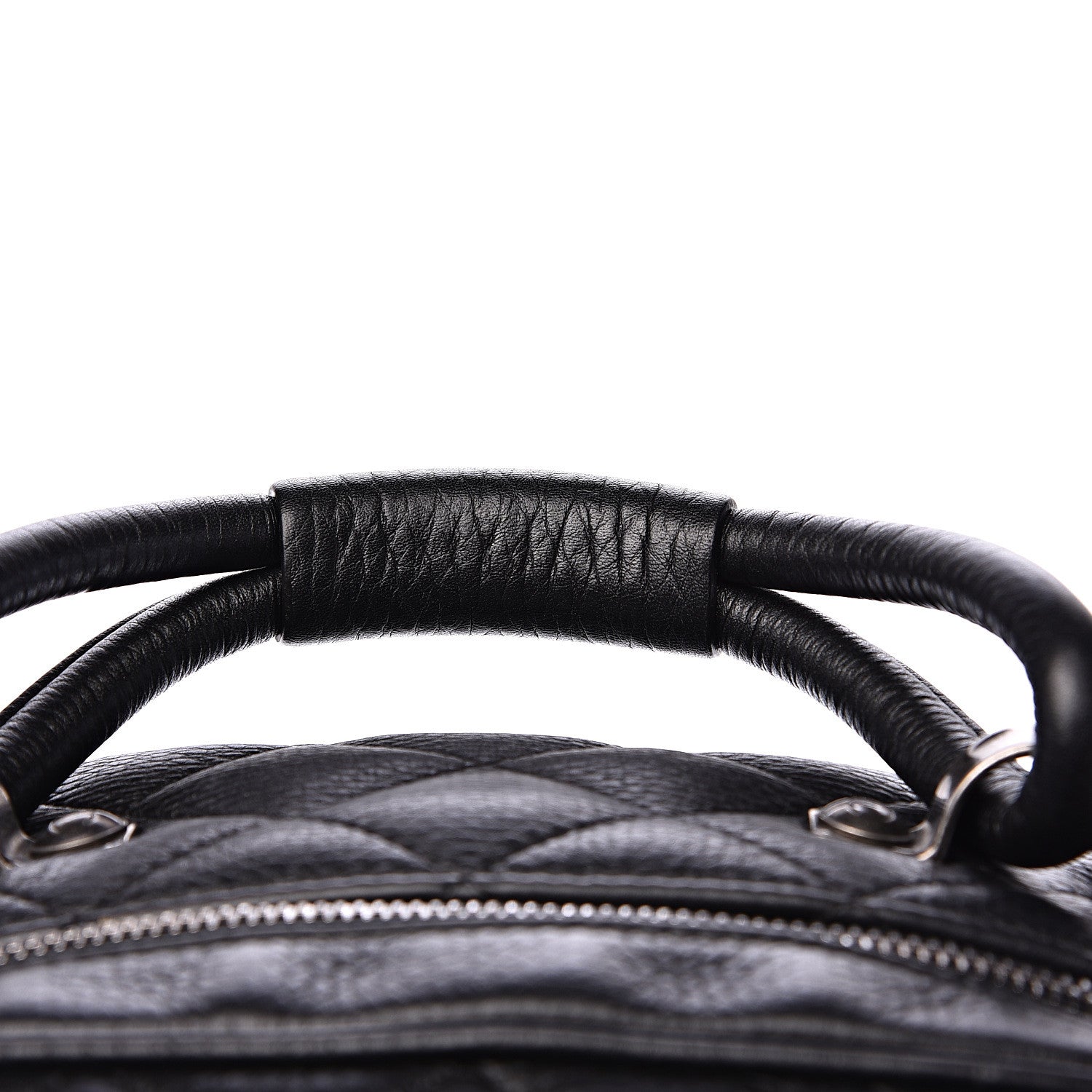Chanel Calfskin Quilted Medium Airlines Round Trip Bowling Bag Black 10 of 11