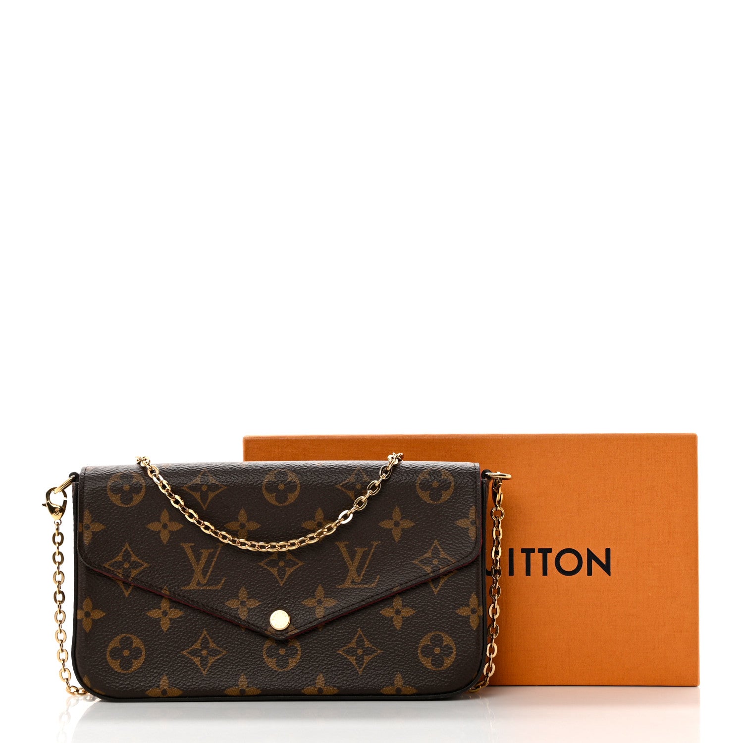 Louis Vuitton Monogram Pochette Felicie Chain Wallet Fuchsia 8 of 8