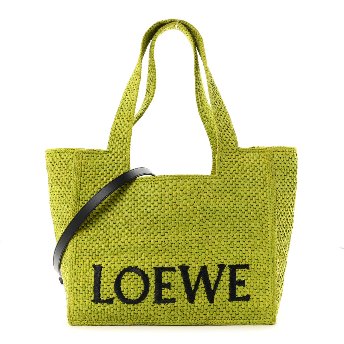 X PAULA'S IBIZA Raffia Medium  Font Tote Meadow Green