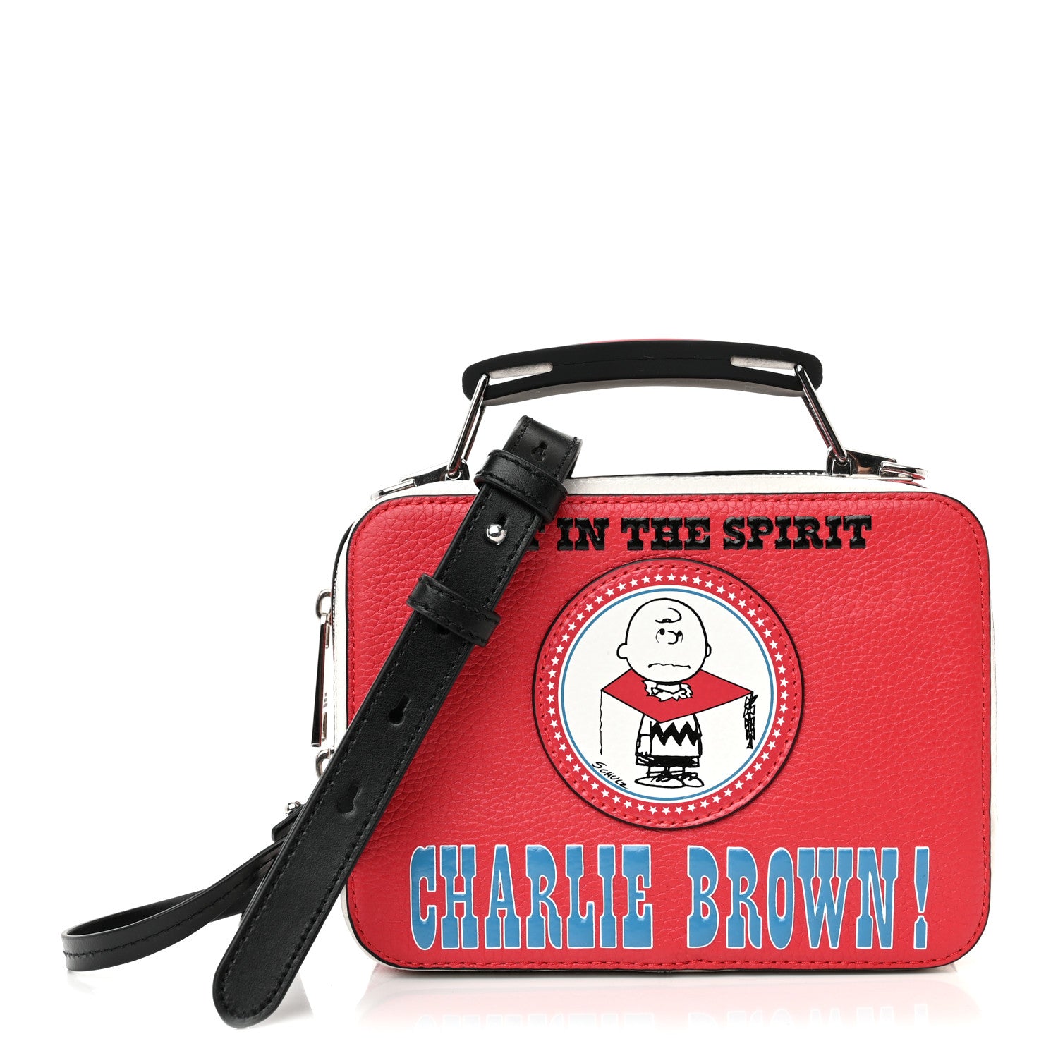 Marc Jacobs X Peanuts Calfskin The Box Crossbody Red 1 of 10