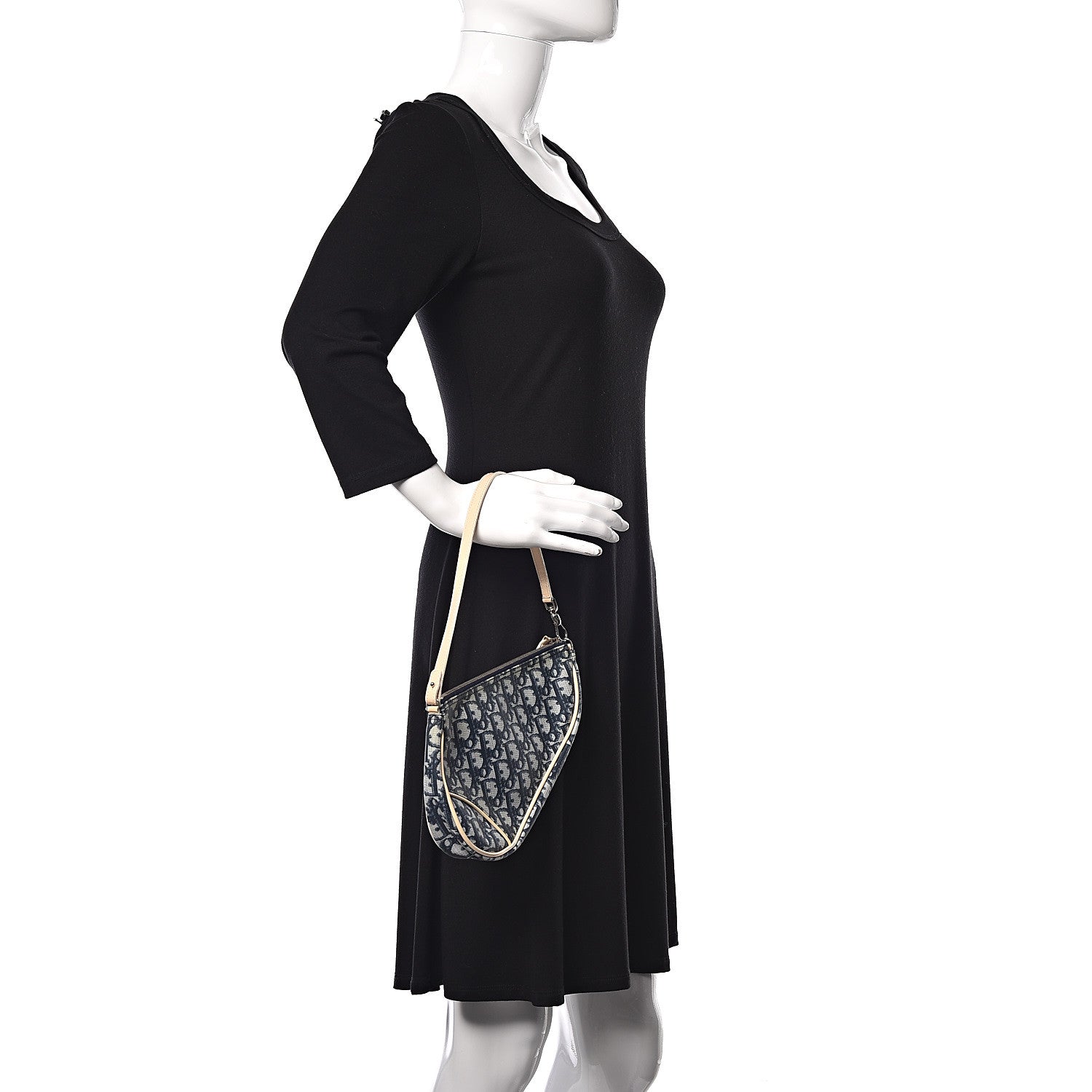 Christian Dior Monogram Mini Saddle Pochette Blue 2 of 13