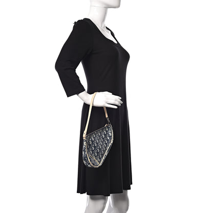 Christian Dior Monogram Mini Saddle Pochette Blue 2 of 13