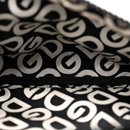 Dolce & Gabbana Neoprene Millennials Logo Waist Bag Black White 5 of 12