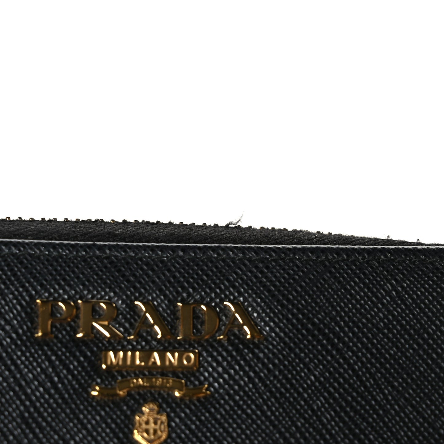 Saffiano Metal Zip Around Key Holder Black