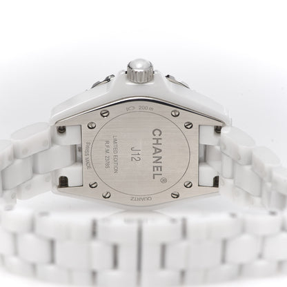 Chanel Stainless Steel Ceramic 33mm J12 Limited Edition Graffiti Quartz Watch White 5 of 7