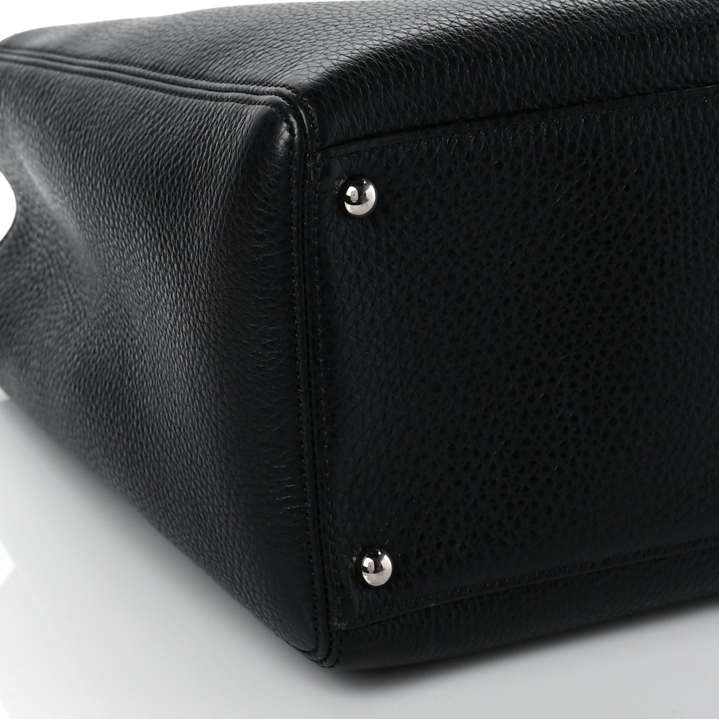 Calfskin Cerf Executive Shopper Tote Black