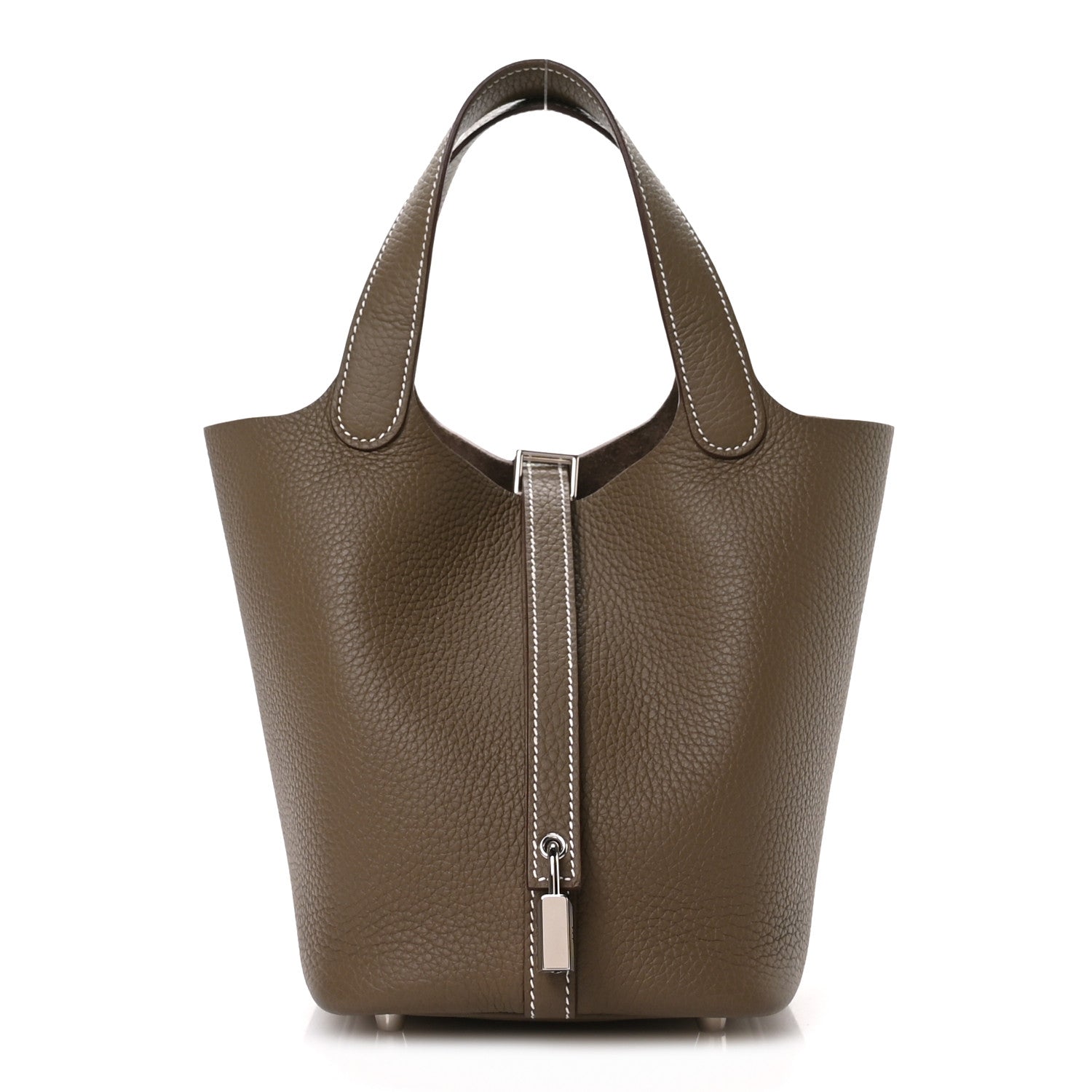 Hermes Taurillon Clemence Picotin Lock 18 PM Etoupe 1 of 13