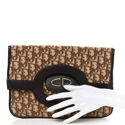 Christian Dior Monogram Fold Over Clutch Brown 2 of 11