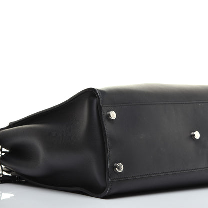 Fendi Calfskin Monster Eyes Large Mens Peekaboo Iconic Essential Satchel Black 7 of 9