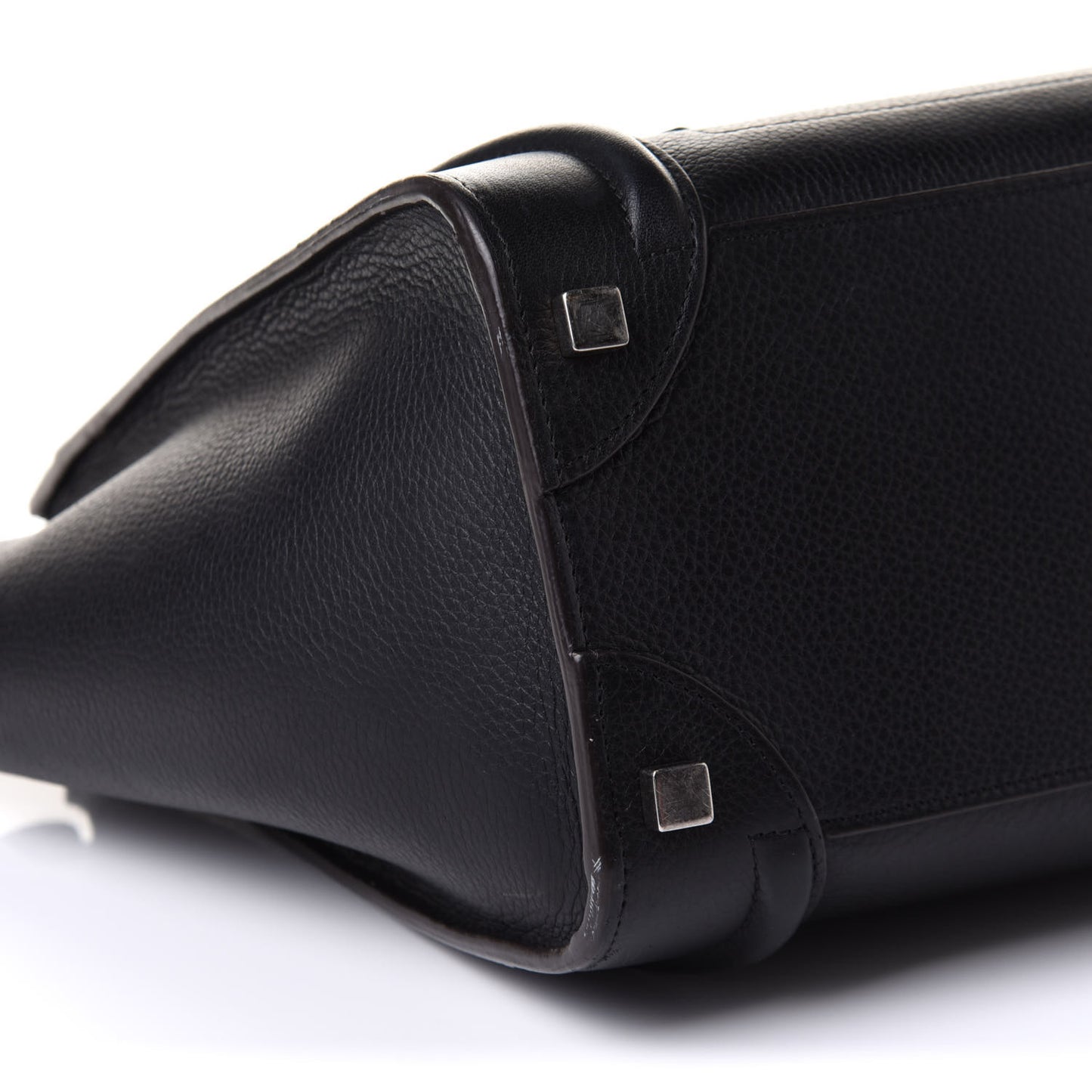 Drummed Calfskin Micro Luggage Black