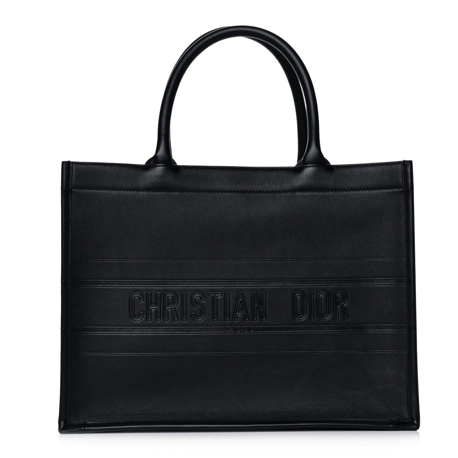 Christian Dior Calfskin Embossed Medium Book Tote Black 1 of 13