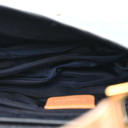 Christian Dior Denim Calfskin Saddle Bag Blue 5 of 13