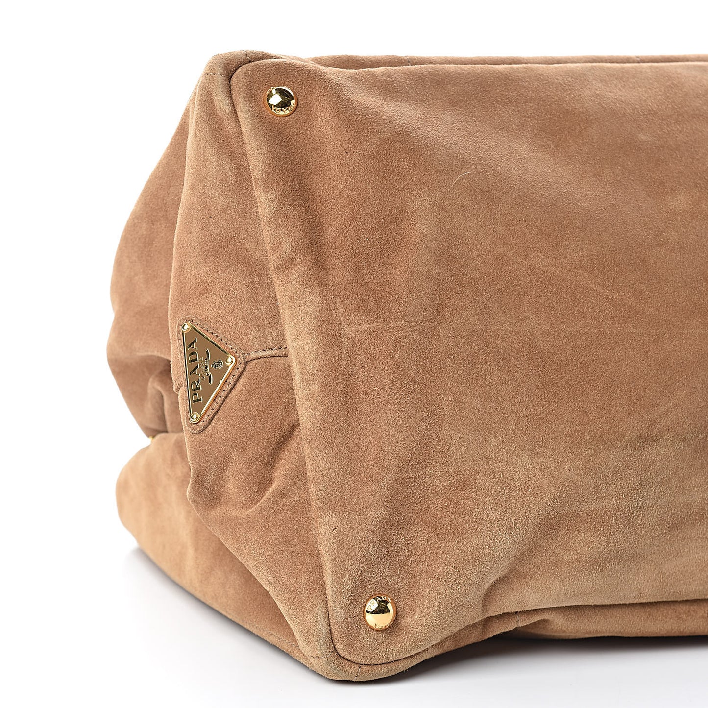 Scamosciato Logo Tote Cammello