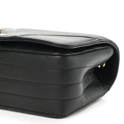 Chanel Calfskin Chevron Quilted Medium Statement Flap Black 10 of 12