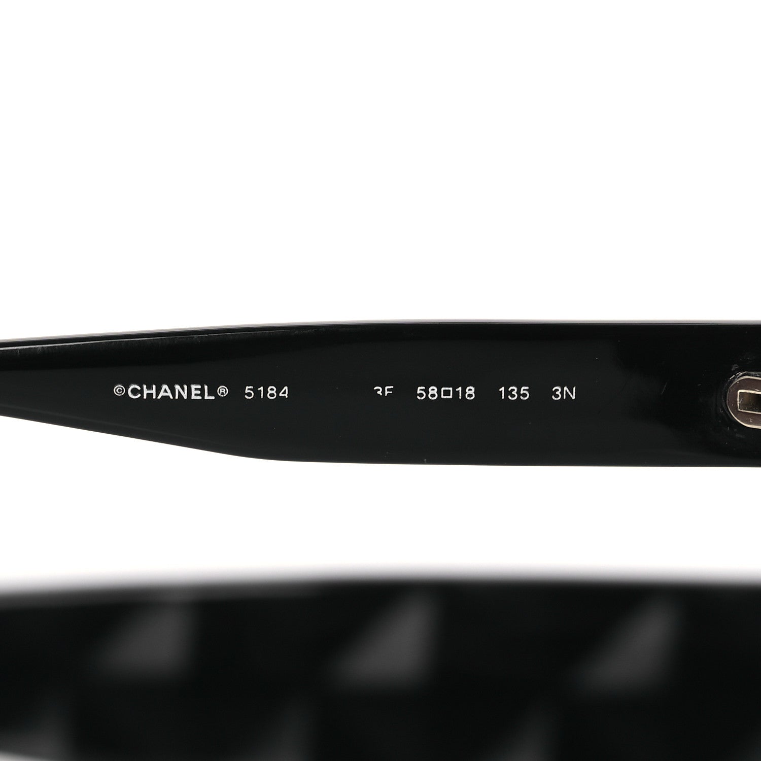 Chanel Acetate Quilted CC Sunglasses 5184 Black 5 of 8