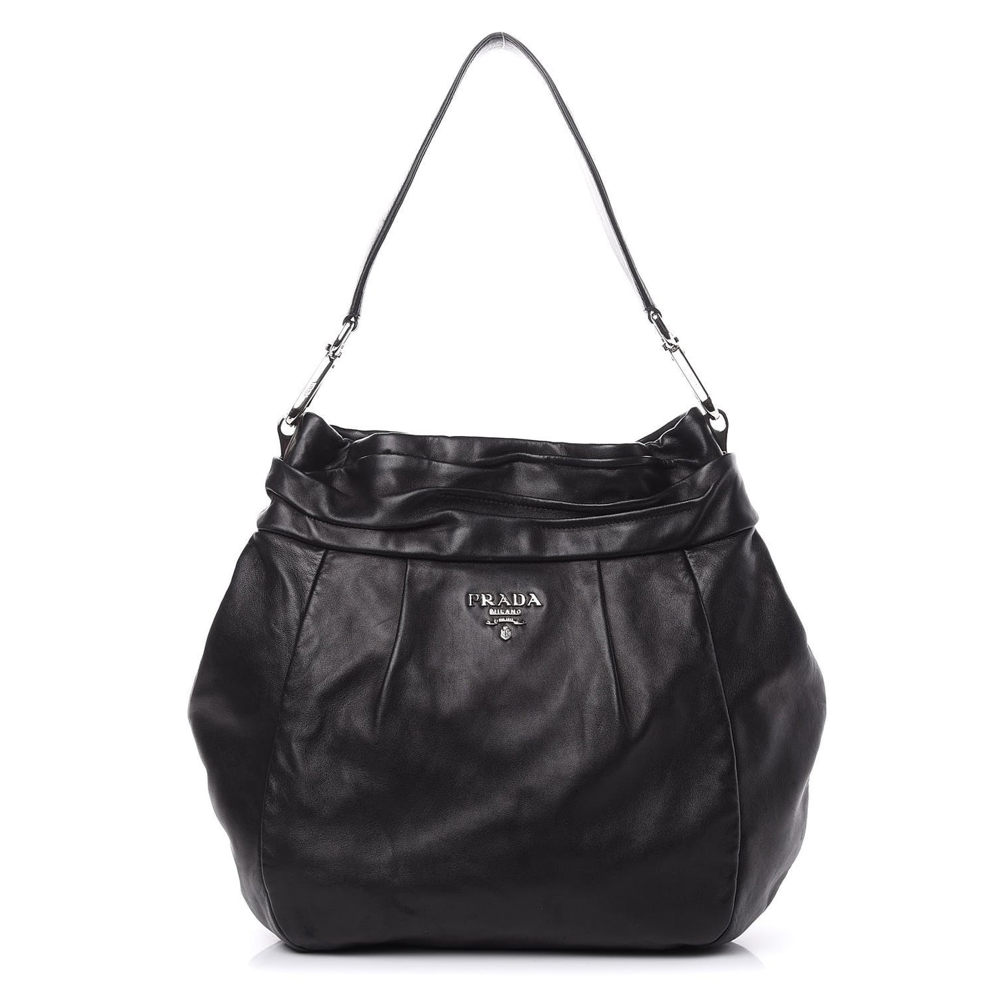 Nappa Frills Shoulder Bag Black