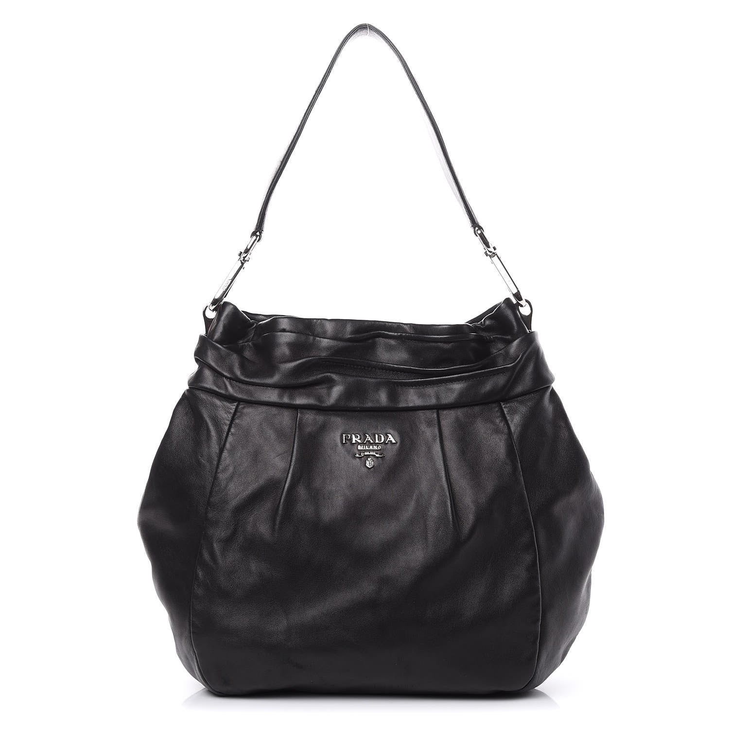 Prada Nappa Frills Shoulder Bag Black 1 of 16