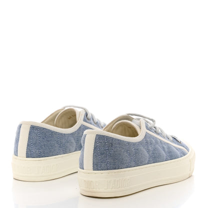 Christian Dior Denim Cannage Walk'N'Dior Low Top Sneakers 36 Dynamic Blue 4 of 10