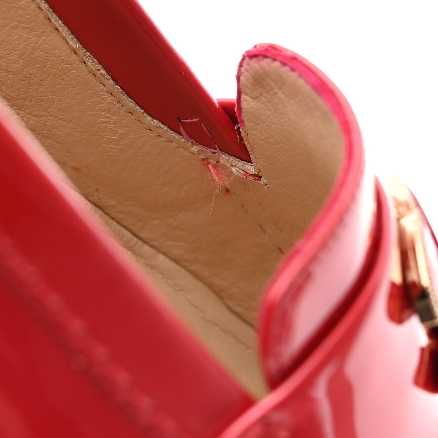 Chanel Patent CC Loafers 37 Red 9 of 10