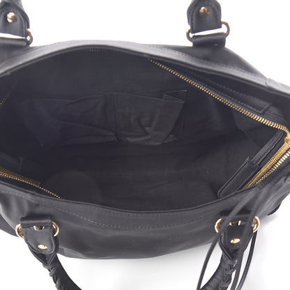 Balenciaga Satin Classic Gold Hardware City Black 5 of 9