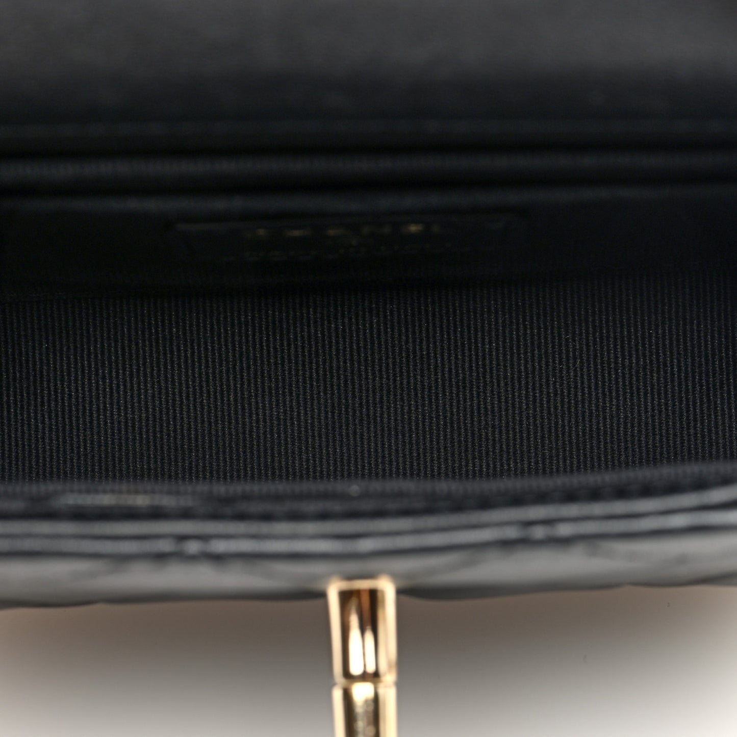 Lambskin Quilted Mini Trendy CC Clutch With Chain Black