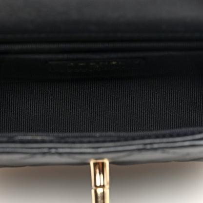 Chanel Lambskin Quilted Mini Trendy CC Clutch With Chain Black 5 of 10