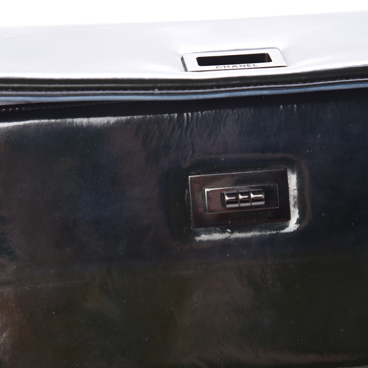 Chanel Patent Mademoiselle Single Flap So Black 10 of 10