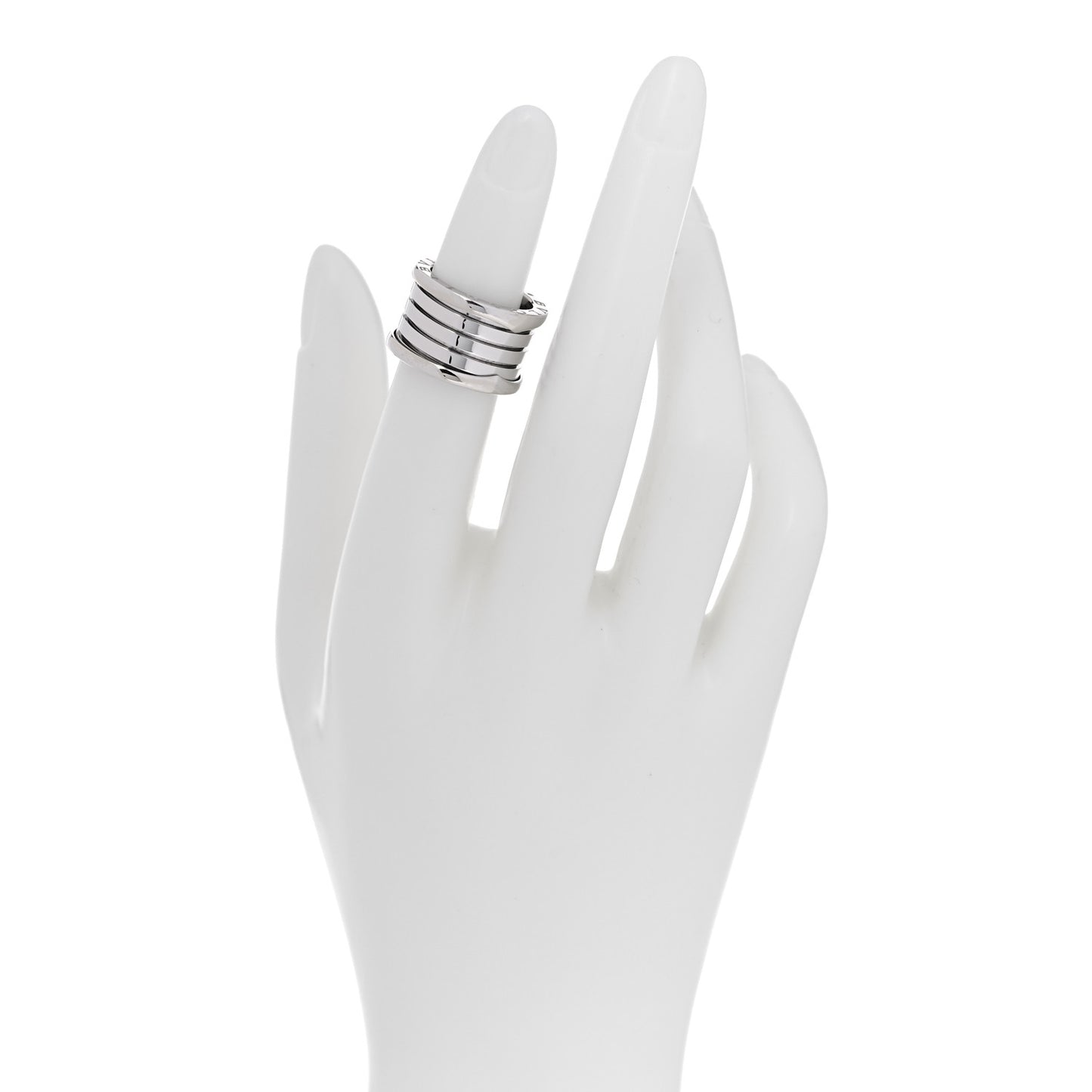 18K White Gold B.Zero1 Four-Band Ring 49 5