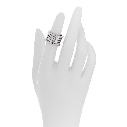 Bulgari 18K White Gold B.Zero1 Four-Band Ring 49 5 2 of 6