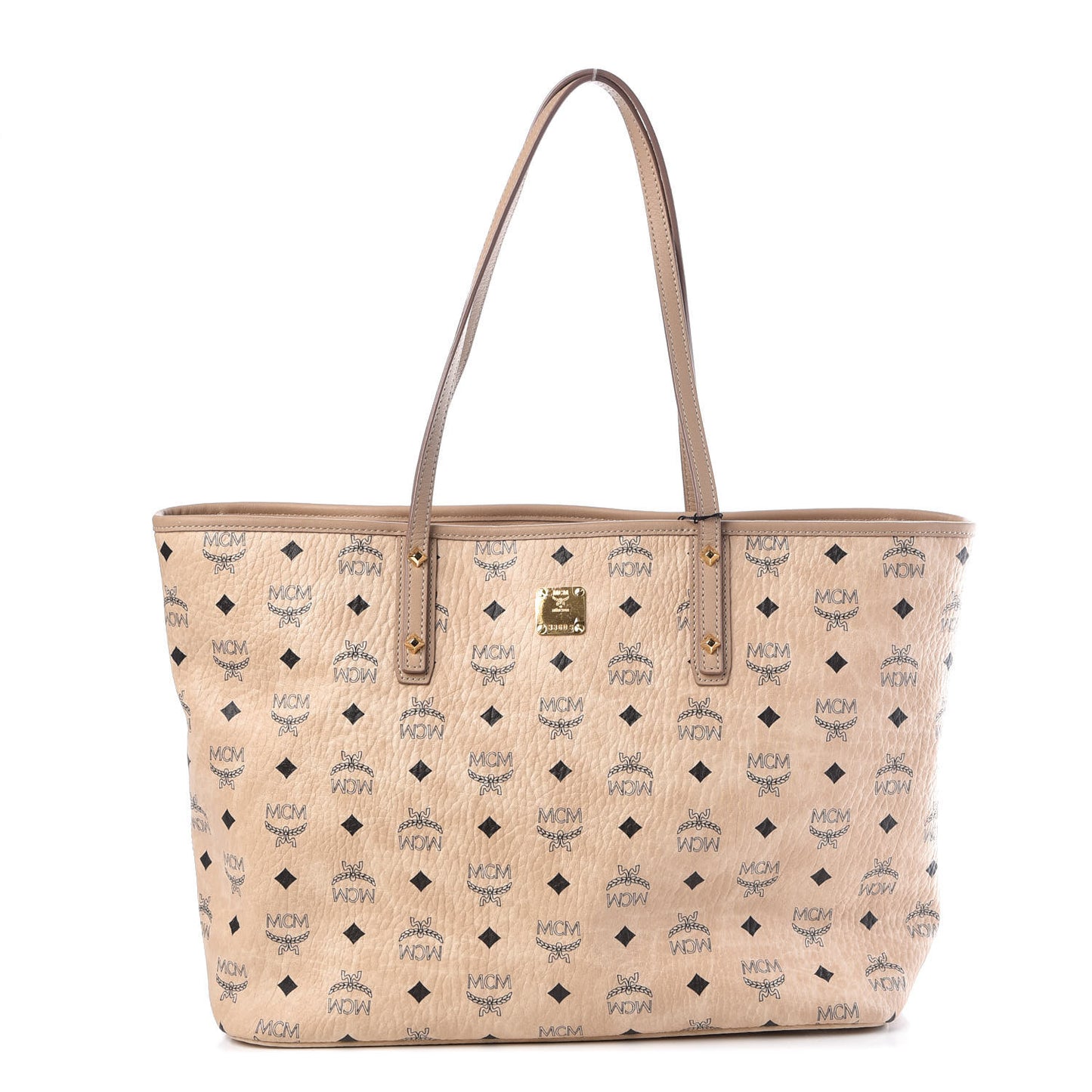 Visetos Medium Anya Shopping Tote Beige