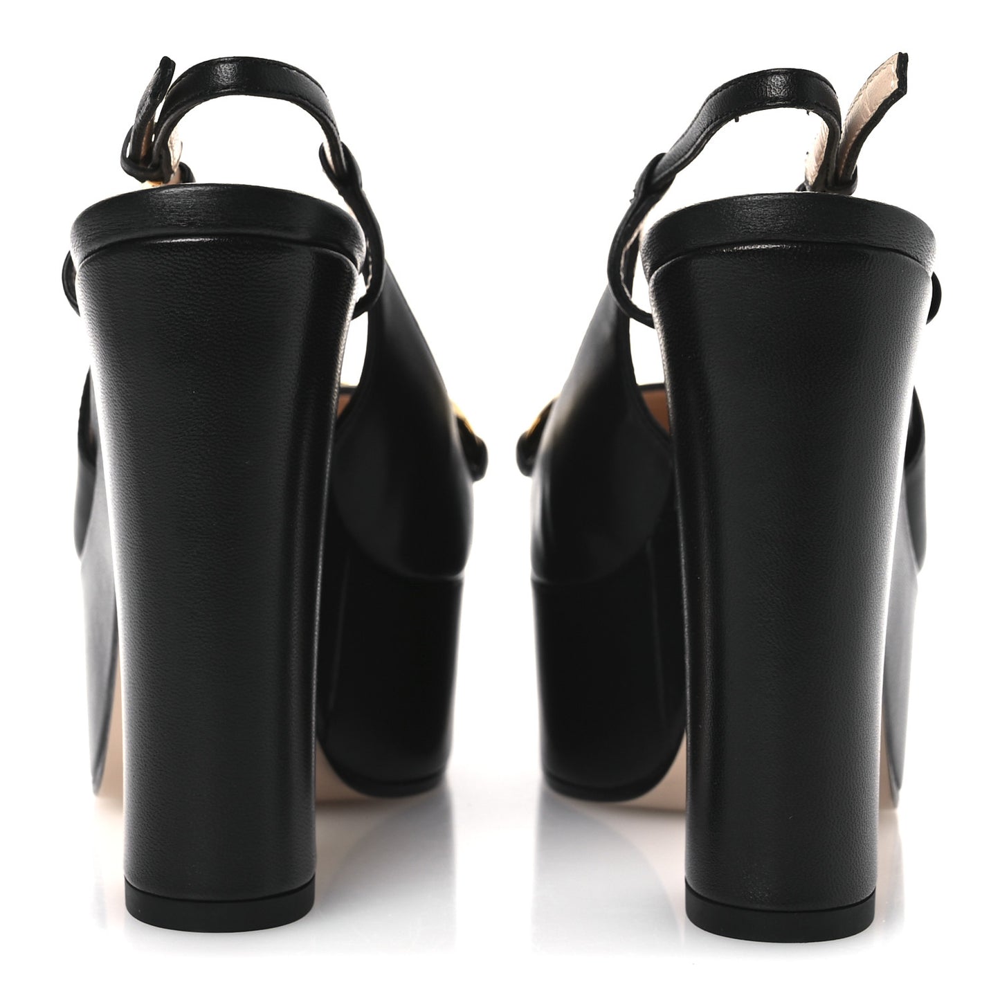 Nappa Horsebit Platform 35/120mm Slingback Pumps 35 Black