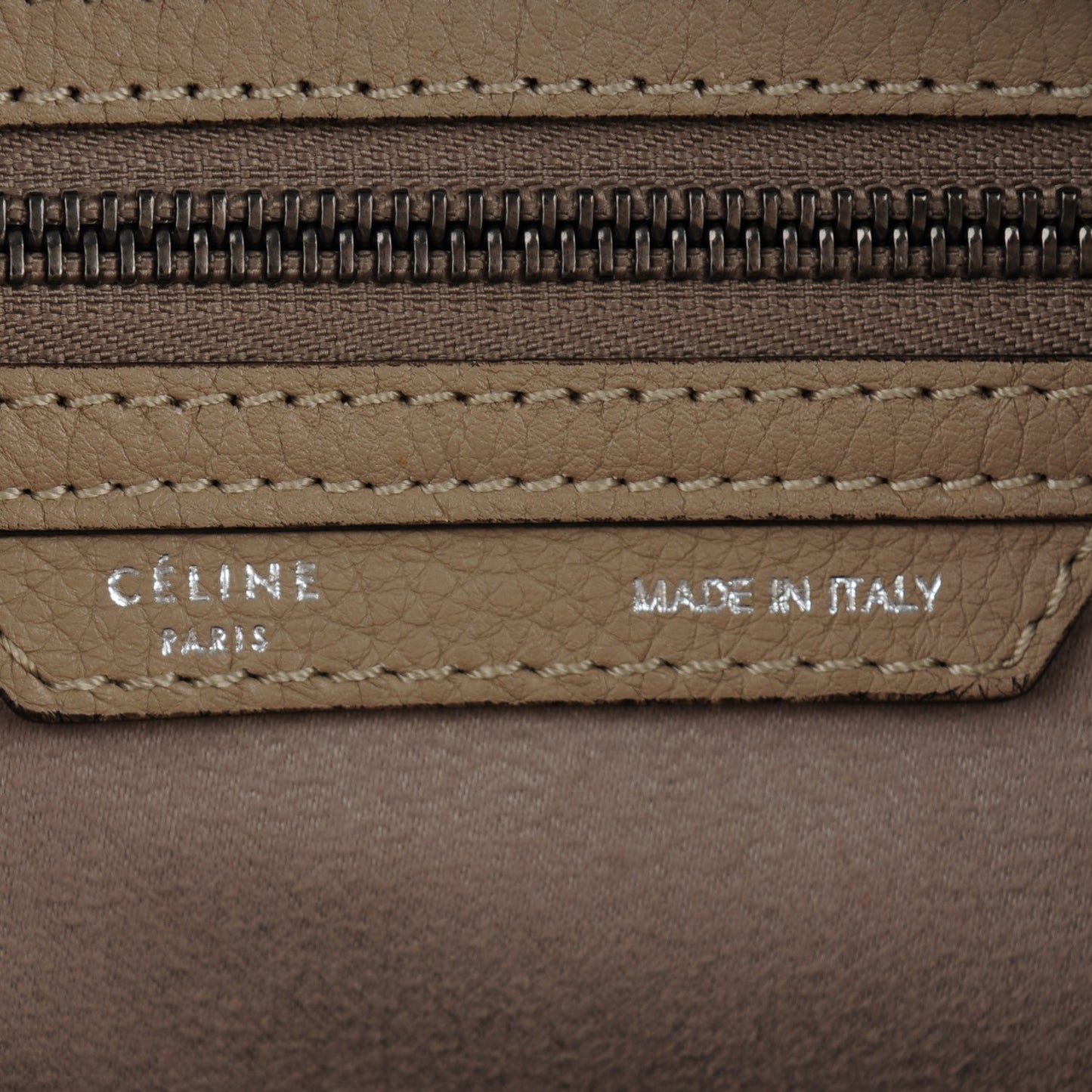 Drummed Calfskin Micro Luggage Dune