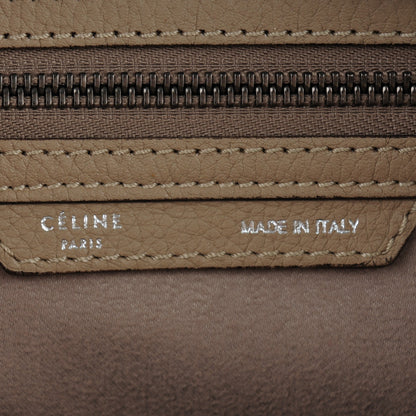 Celine Drummed Calfskin Micro Luggage Dune 6 of 8
