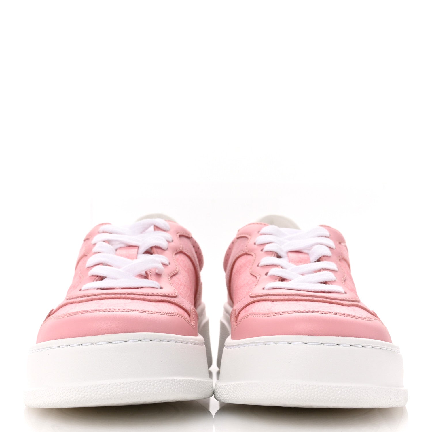 Gucci Calfskin GG Supreme Monogram Womens Platform 55mm Sneakers 35.5 Pink 3 of 9
