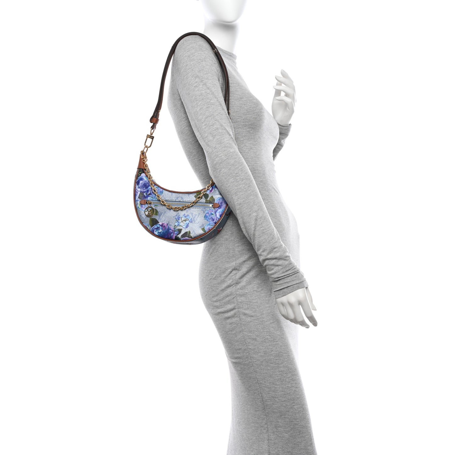 Metallic Monogram LV Garden Loop PM Blue