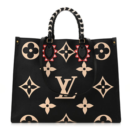 Louis Vuitton Empreinte Monogram Giant Crafty Onthego GM Black Creme 1 of 9