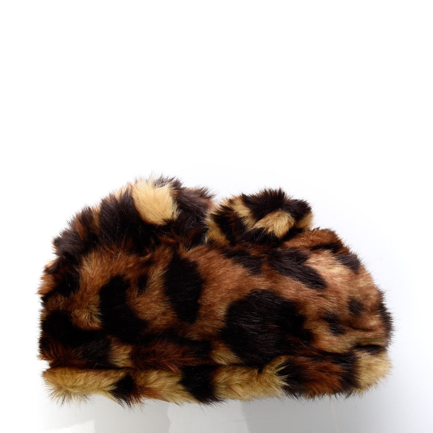 Faux Fur Leopard Print Turban S