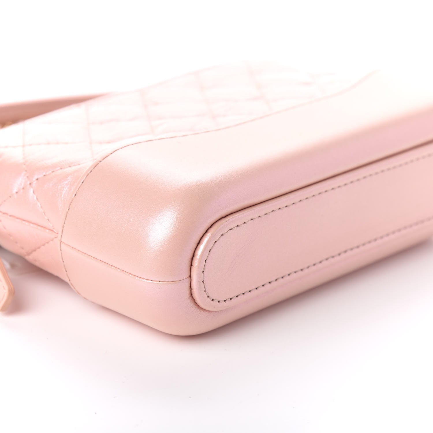 Chanel Iridescent Lambskin Calfskin Quilted Small Gabrielle Clutch With Chain Light Pink 9 of 10