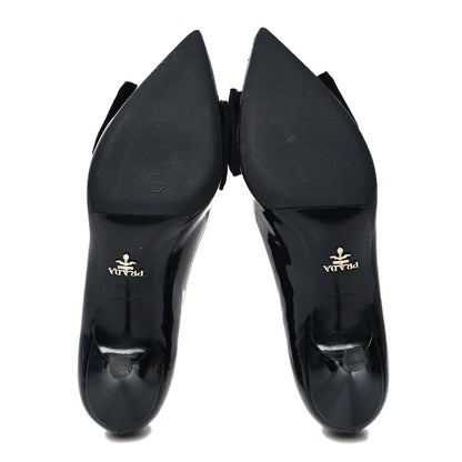 Prada Patent Bow Pumps 37.5 Black 5 of 7