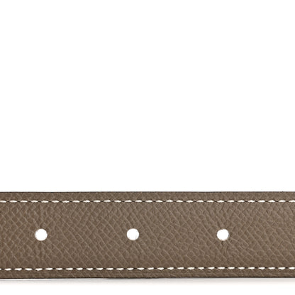Hermes Swift Epsom 24mm Mini Constance H Belt 100 40 Black Etoupe 3 of 7