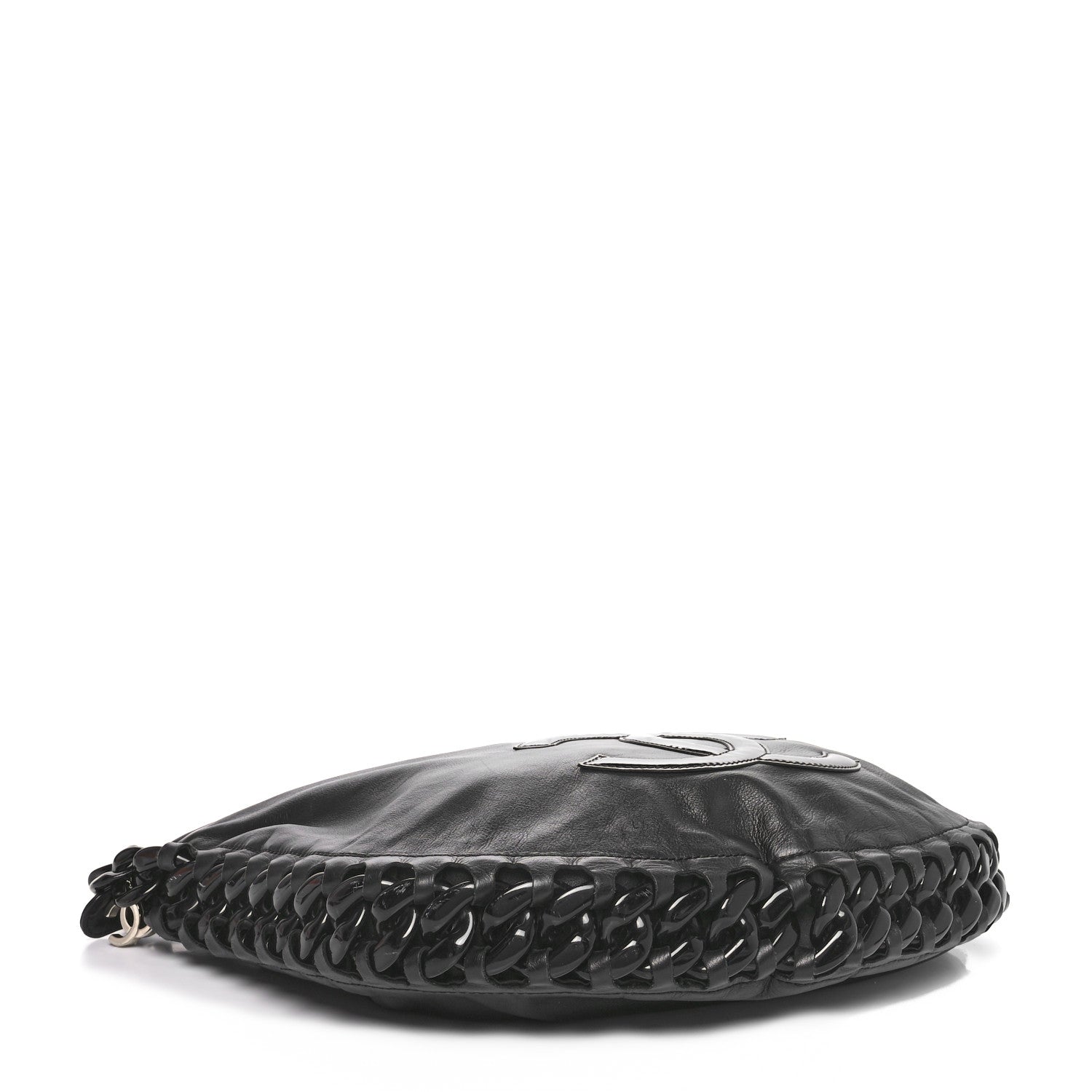 Chanel Calfskin Modern Chain Rhodoid Hobo Black 4 of 11