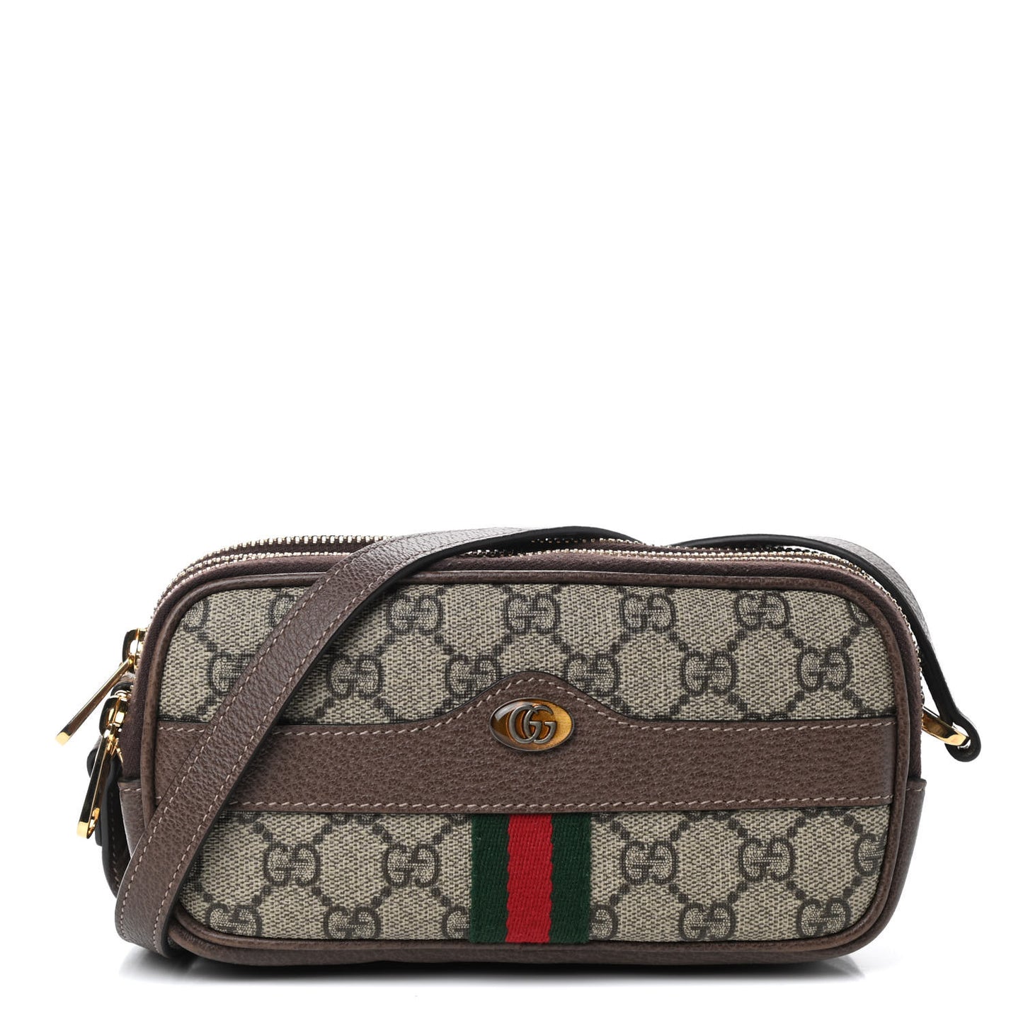 GG Supreme Monogram Web Mini Ophidia GG Bag Brown