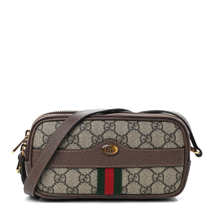Gucci GG Supreme Monogram Web Mini Ophidia GG Bag Brown 1 of 10