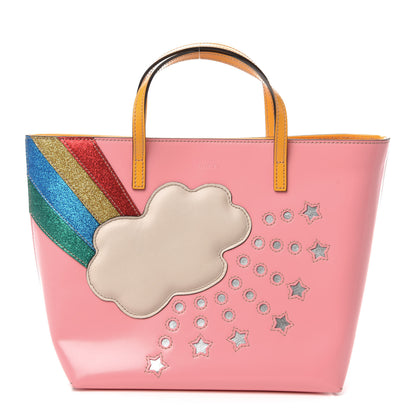 Gucci Calfskin Childrens Rainbow Tote Lotus Pink Crop Multicolor 1 of 10