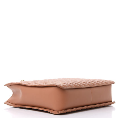 Chanel Calfskin Quilted Large Boy Tote Camel 4 of 15